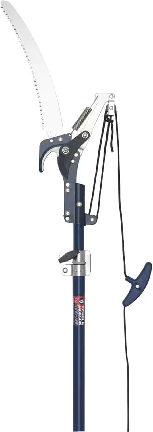 4930FZ Razorsharp Telescopic Tree Pruner, Extendable Pole Handle for Removing High Branches, Sharp Saw Blade for Cutting Thick Limbs and Powerful Pull Cord Lopper for Light Trimming