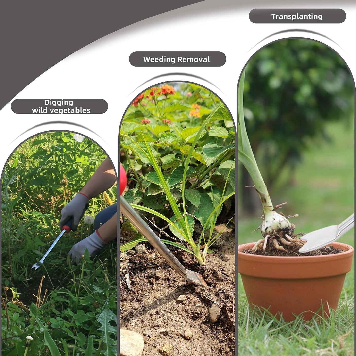 Weed Puller Tool, Dandelion Weeder Puller Tool with Soft Handle