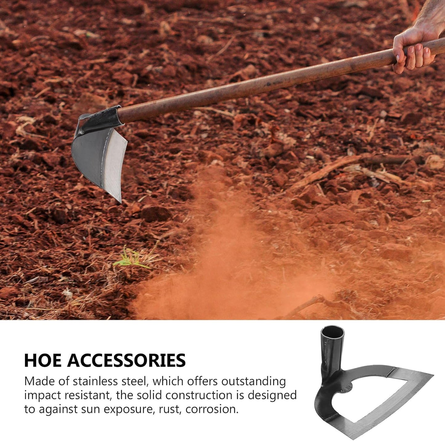 Hollow Hoe Garden Tool Heavy Duty Garden Hoe for Weeding Soil Loosening Ditching Sowing and Tillage Tools for Backyard Farm and Vegetable Beds 8.38 X 6.69 X 4.80 in