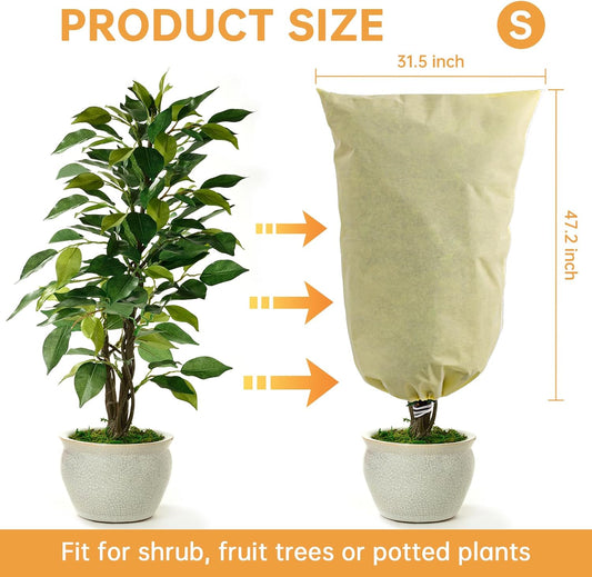 2 Packs Plant Covers Freeze Protection (31.5''W x 47.2''H 2.92oz/yd²)