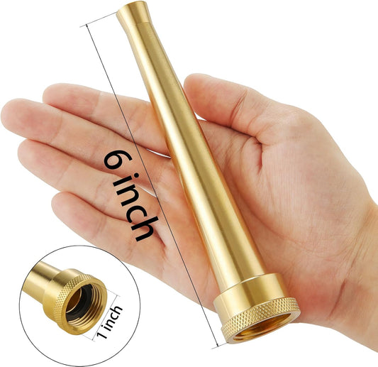 Brass Water Hose Nozzle-6 Inch Heavy-Duty Water Jet Nozzle