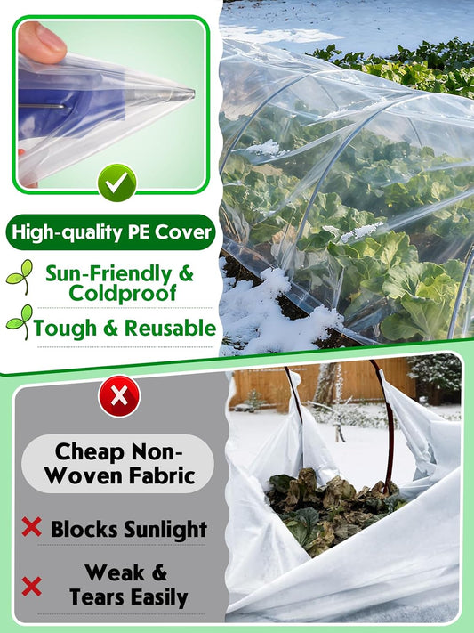 10 x 30ft Plant Covers Freeze Protection with 36 Clips