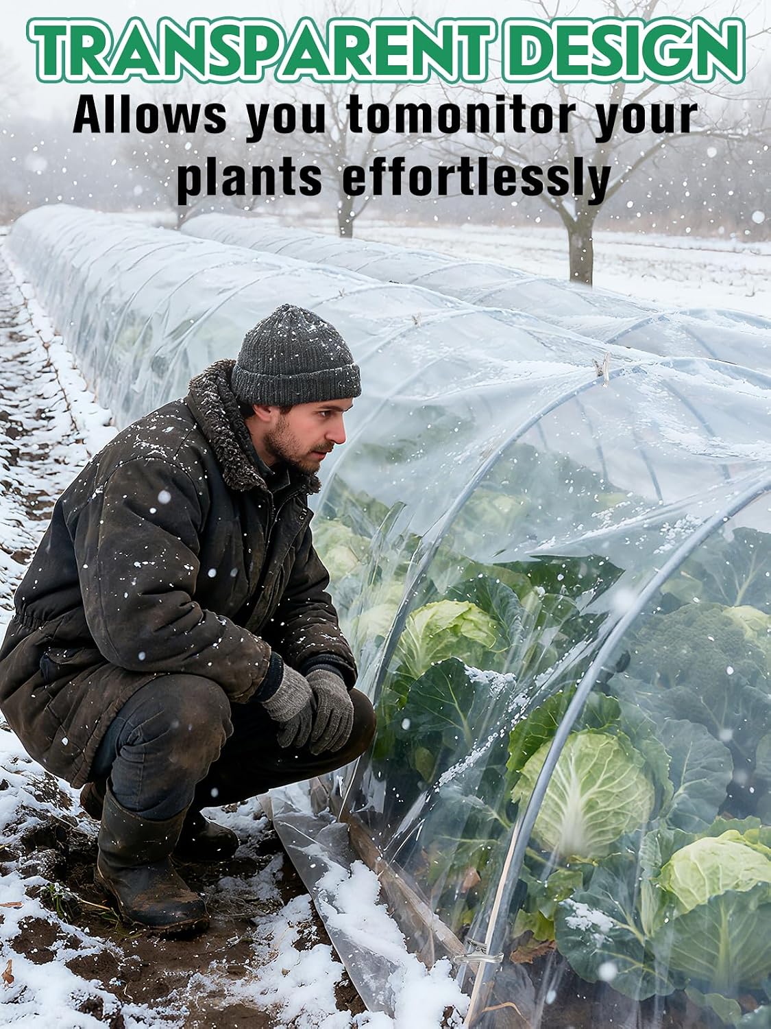 10 x 30ft Plant Covers Freeze Protection with 36 Clips