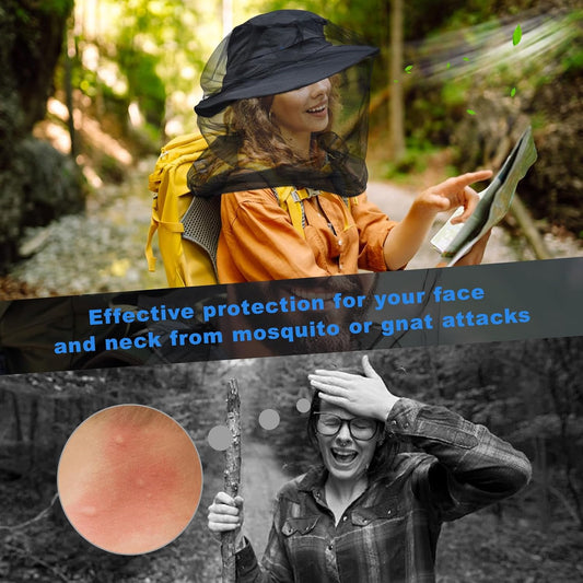 Mosquito Head Net for Insects 2 Pack, Fly & Bug Protection