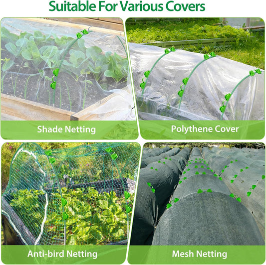 36 Pcs Garden Hoops, 6 Set of 8.4 Ft Long Fiberglass Garden Hoops for Raised Beds, Plant Stakes for Grow Tunnel Netting, Greenhouse Elevated Planting Shade Cover & Crop Row Bed Garden Stakes
