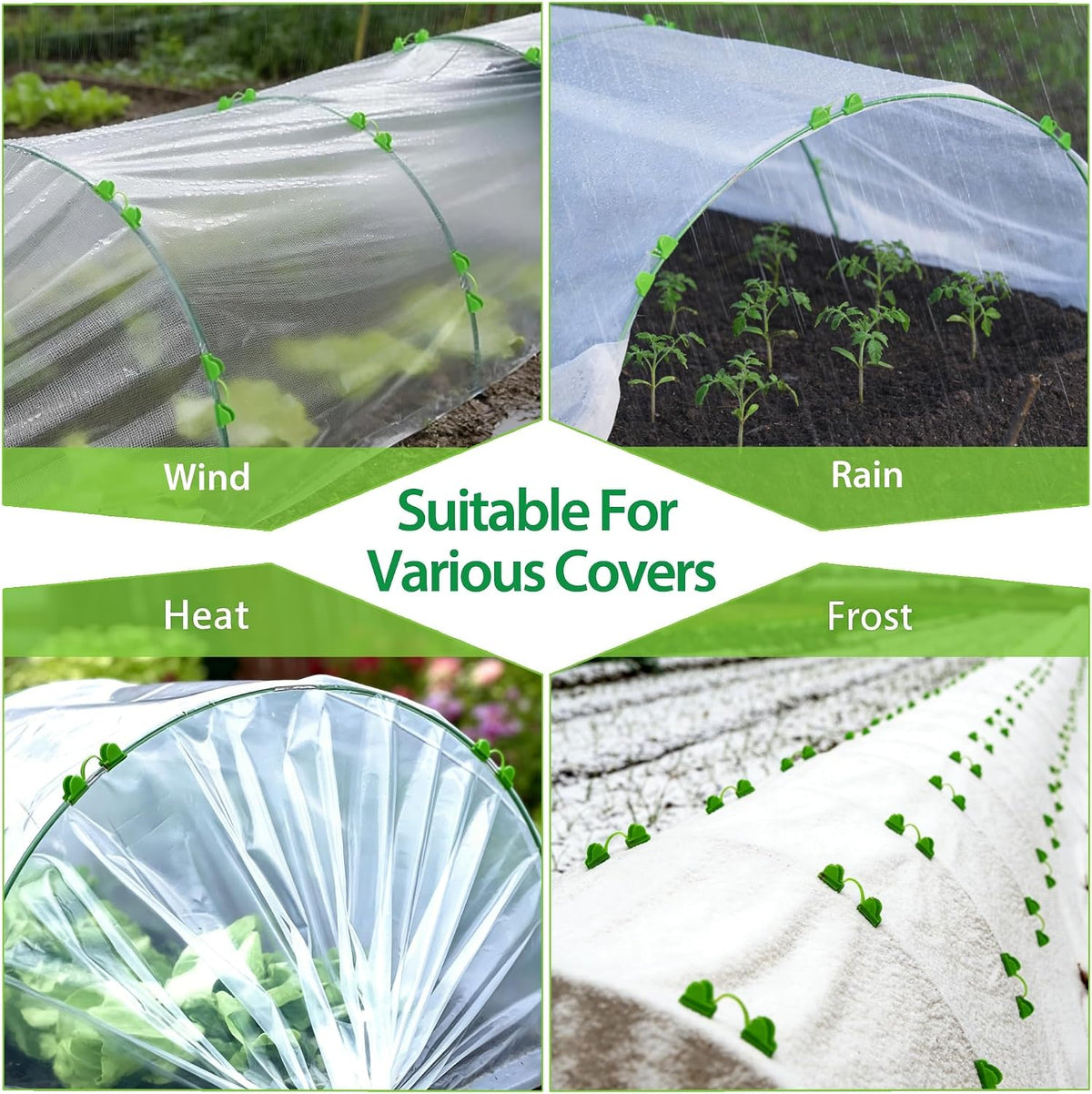 36 Pcs Garden Hoops, 6 Set of 8.4 Ft Long Fiberglass Garden Hoops for Raised Beds, Plant Stakes for Grow Tunnel Netting, Greenhouse Elevated Planting Shade Cover & Crop Row Bed Garden Stakes