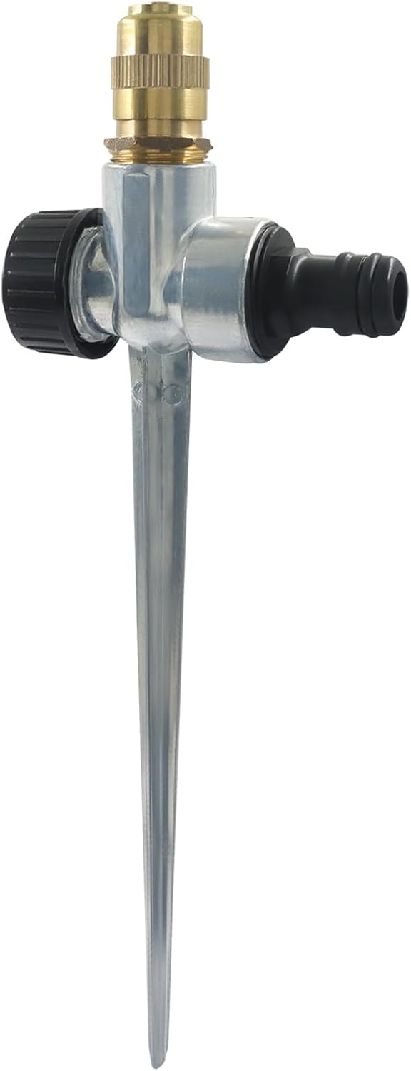 4 Pcs Metal Lawn Sprinklers, 360° Coverage Water, Black