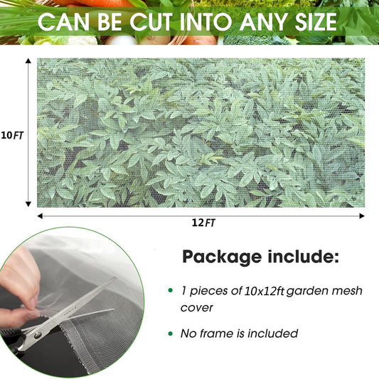 10'x12'Garden Netting, Bird Mosquito Netting Row Covers Bird Net