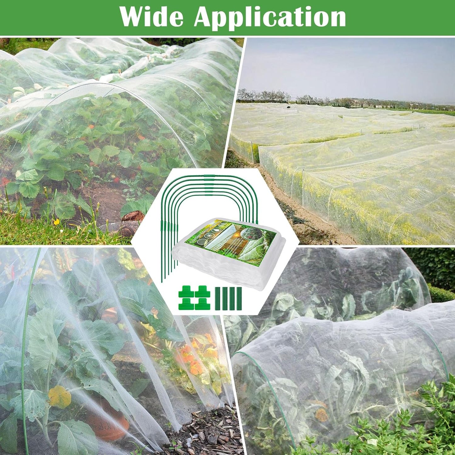 10'x12'Garden Netting, Bird Mosquito Netting Row Covers Bird Net