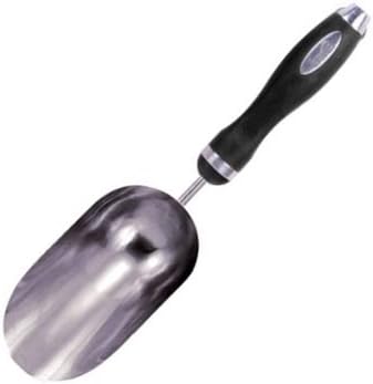 Soil Scoop - Extra Large Stainless Steel Scoop for Soil, Fertilizer, Feed, and More - Double Size Moves 2X Volume - Bend-Proof - Comfort Grip Handle