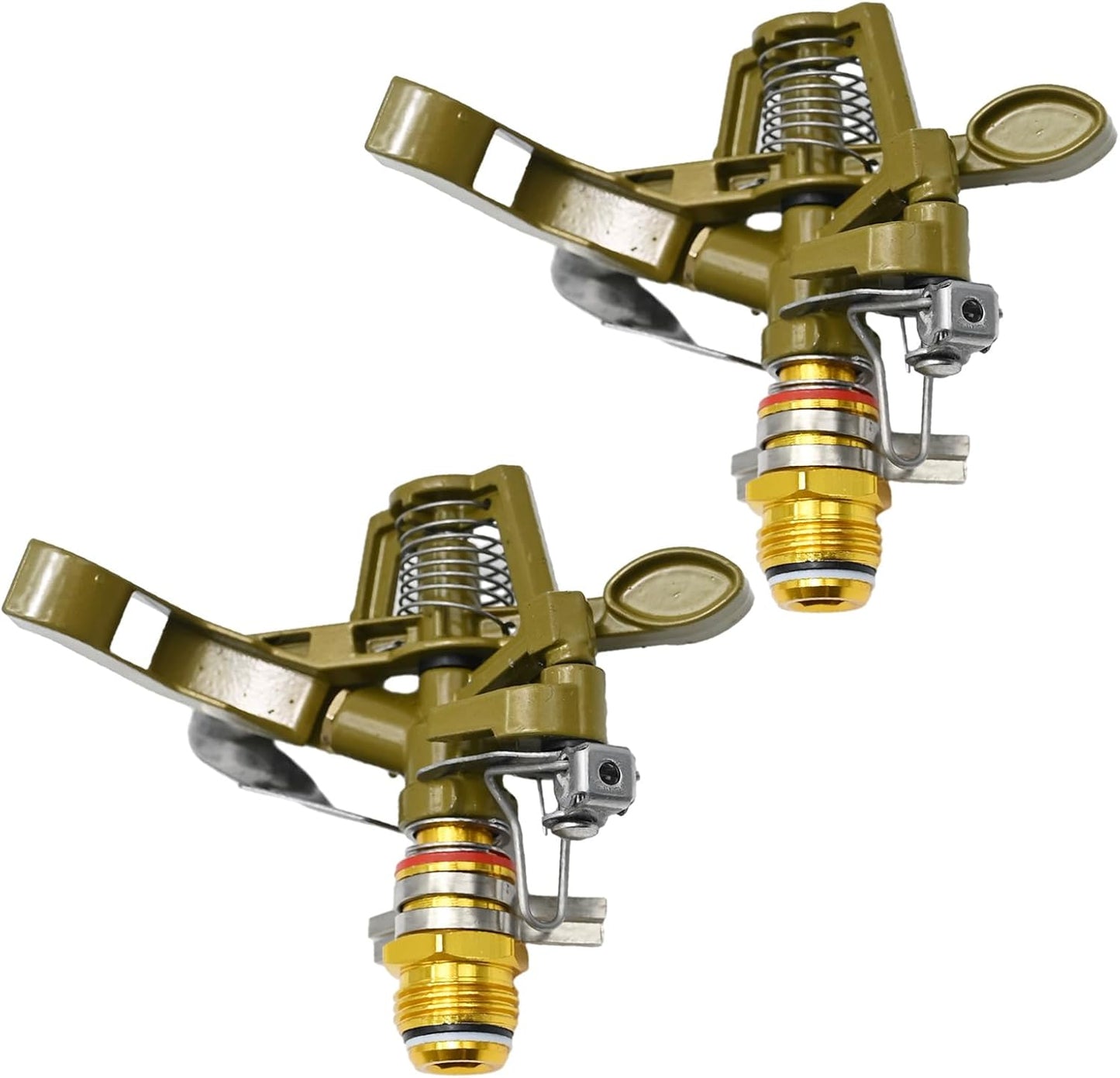 1/2 Inch Brass Impact Sprinkler with Nozzles Adjustable 0-360 Degree Coverage Pattern Heavy Duty Lawn Sprinkler Head for Yard Lawn Grass Patio Garden Irrigation (1Pcs)