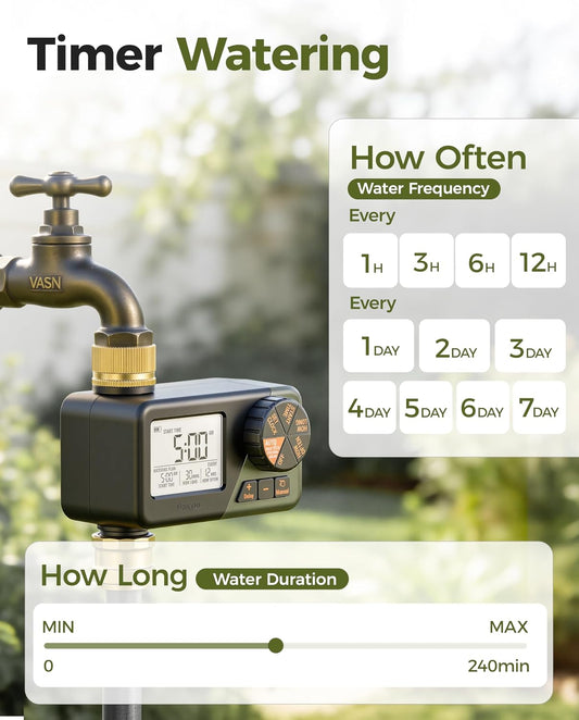 Brass Hose Timer, Programmable Garden Timers for Watering