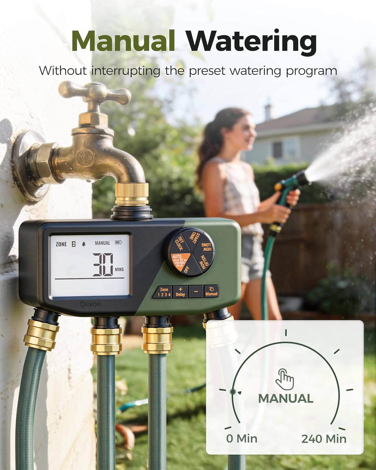 Brass Hose Timer, Programmable Garden Timers for Watering
