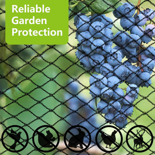 30x30ft Bird Netting, 1/2 inch Mesh, Heavy Duty Garden Netting