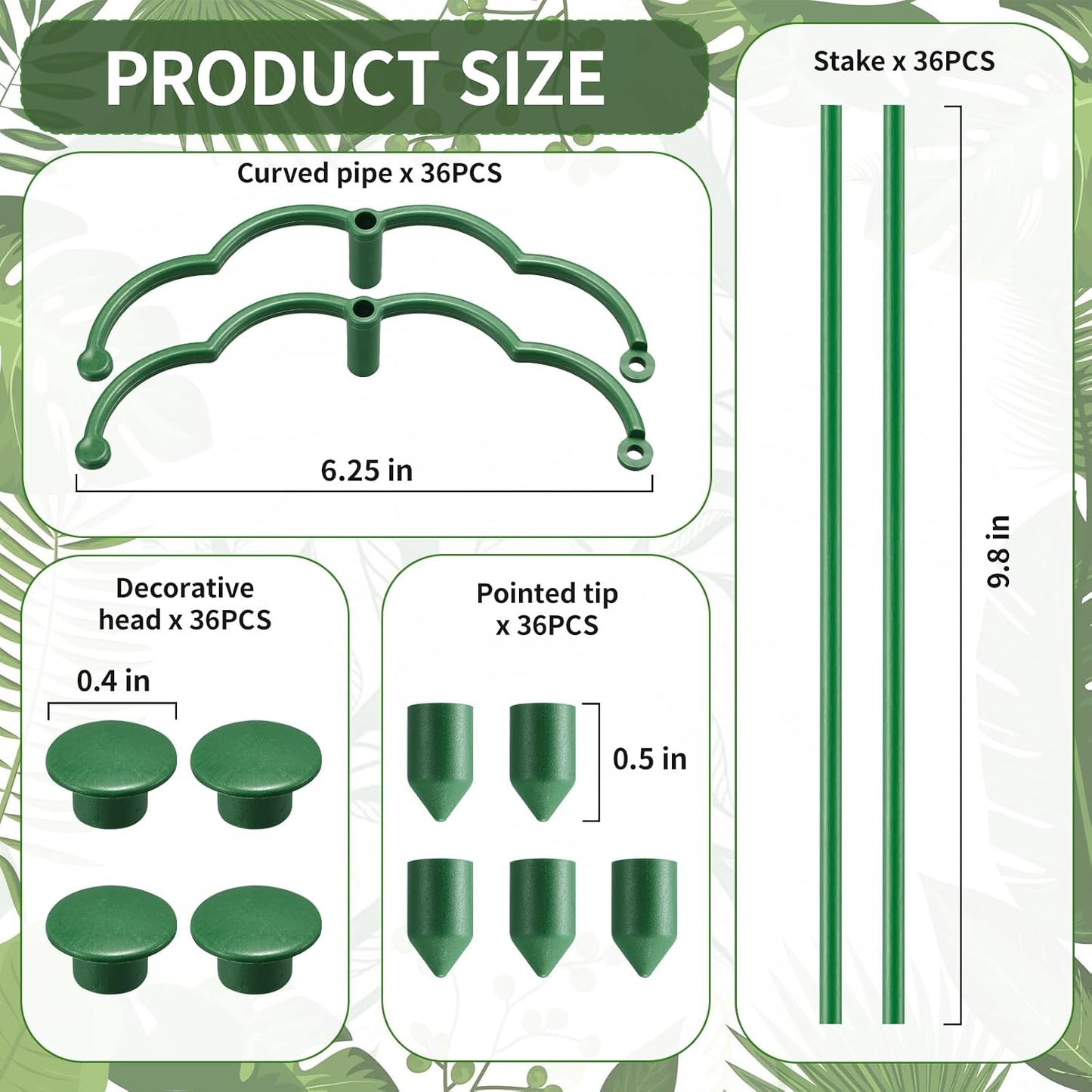 12 Pack Plant Support Stakes Sets - Versatile Plant Cages, Stackable Garden Flower Support, Small Plant Stakes for Indoor Plants,Tomato,Monstera, Peony, Hydrangea, Climbing Plants