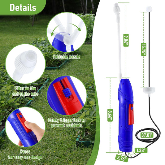 Qualirey Battery Powered Sprayer Wand, 38mm Cap for 1 Gallon Jugs