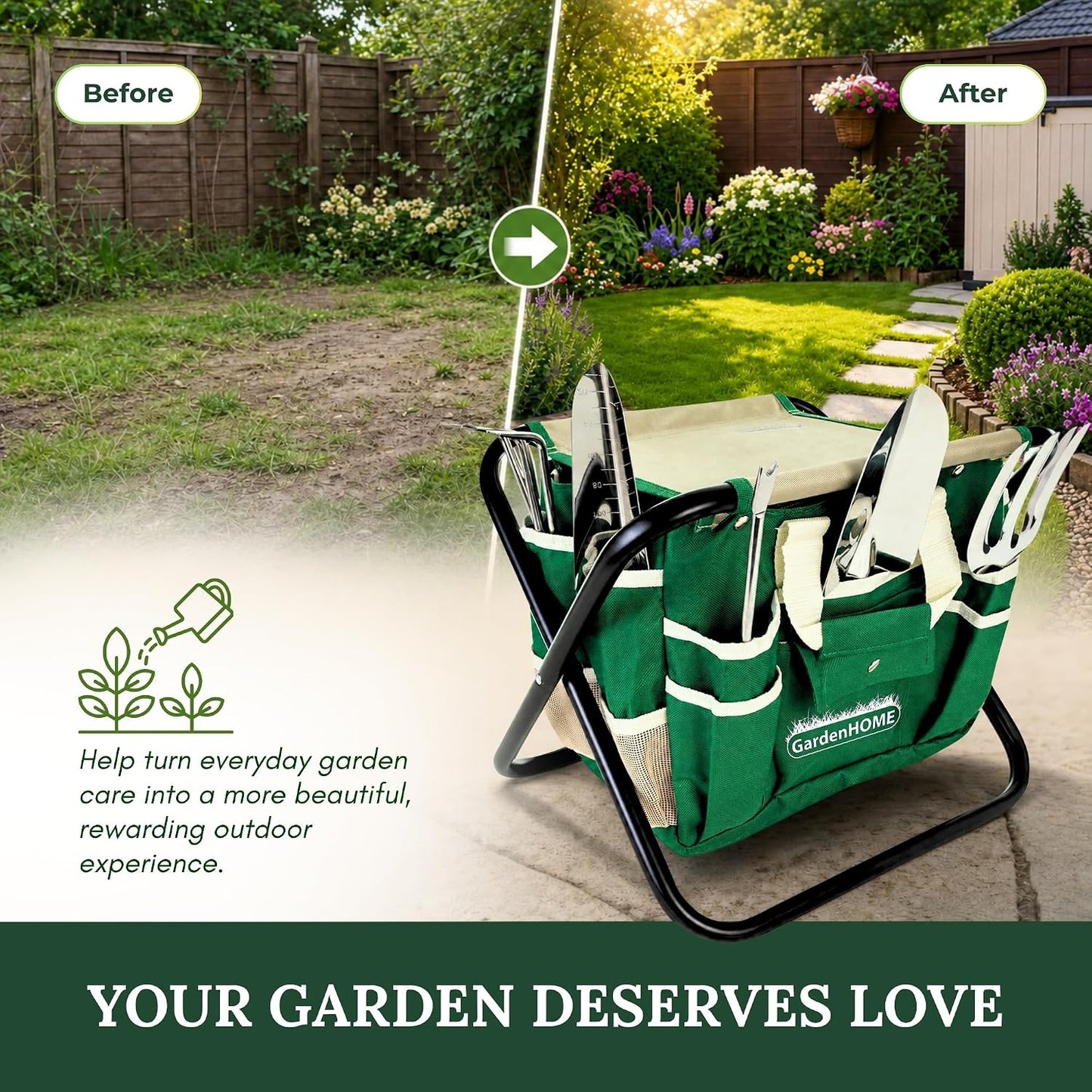 11-Piece Gardening Tool Set – Garden Kit with Tote Bag, Apron & Accessories, Perfect Gardening Gifts for Women, Moms, and Beginners