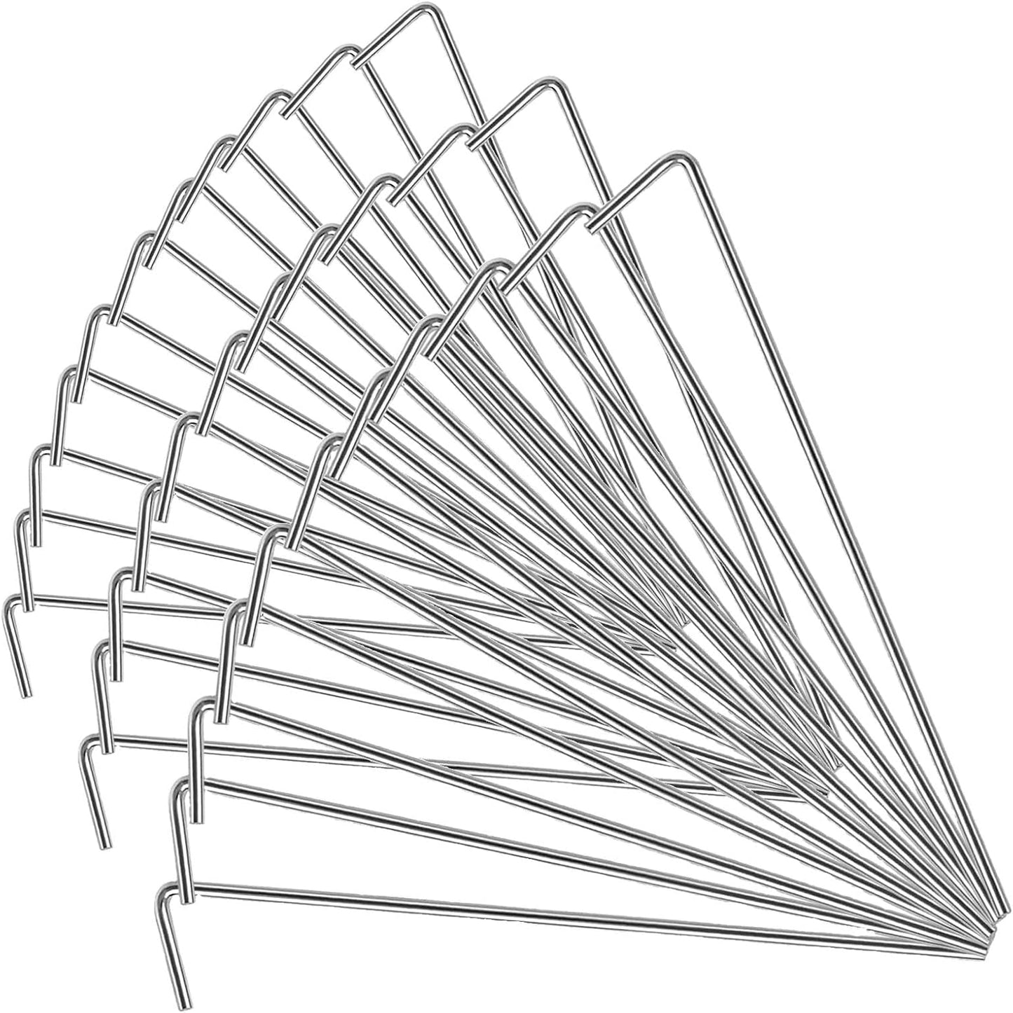 17 Pack Heavy Duty Metal Tent Stakes for Outdoor Decorations, Gardening & Canopies, Christmas Decorations