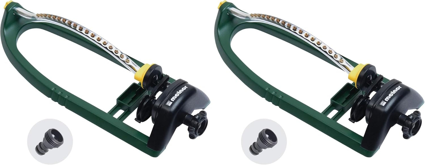 65048-AMZ Oscillating Sprinkler with Brass Nozzles and QuickConnect Product Adapter Set, 3,400 sq. ft, Amazon Bundle