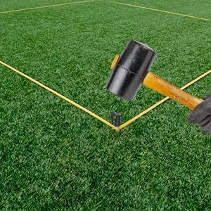 (100 Pcs) 3.3’’ Lawn Stake Kit Insert into Soil to Fix The Marginal Line, Garden Lawn Netting Camping Tent Home Gardening, Plastic Pegs for Installation Boundary Wire and Robot Lawn Mower