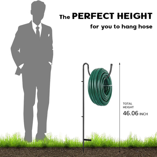 Metal Outdoor Hose Holder, Black
