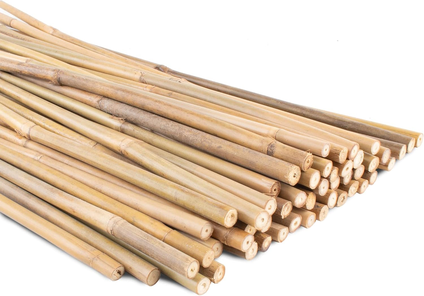50Pcs Garden Stakes, 0.32”/16 Inch Bamboo Sticks,Natural Plant Stakes for Indoor and Outdoor Plants,Poles for Tomatoes, Beans, Potted Plants