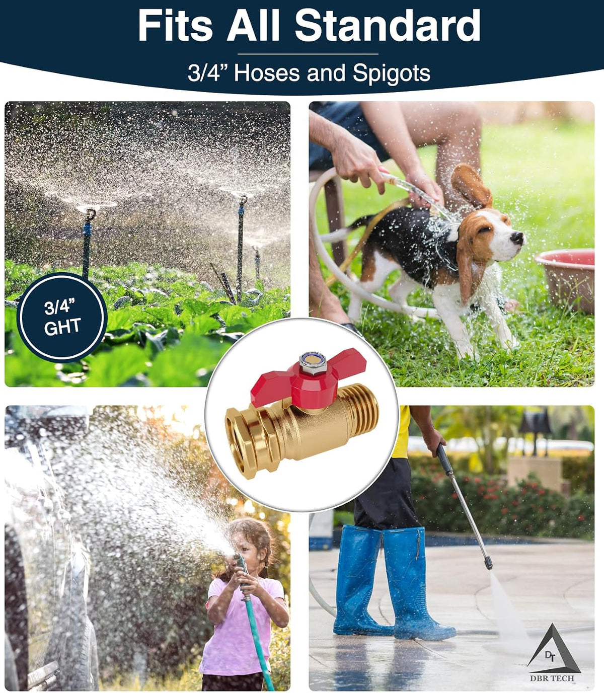 ® Garden Hose Shut Off Valve 3/4" Brass | Full Flow & Heavy Duty | 2026 Edition