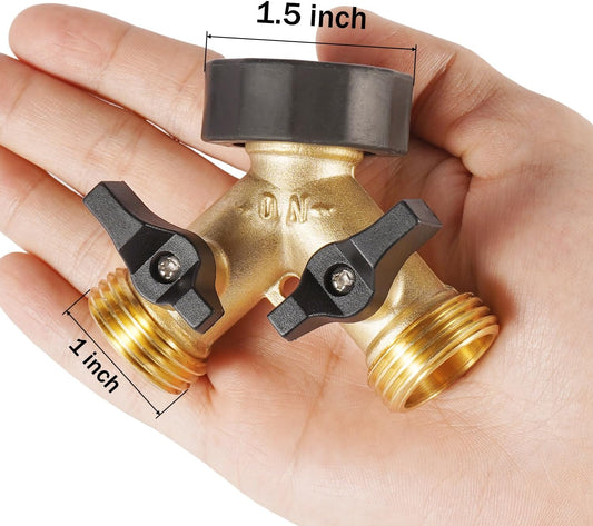 Garden Hose Splitter 2 Way Heavy Duty, Easy Grip Handle