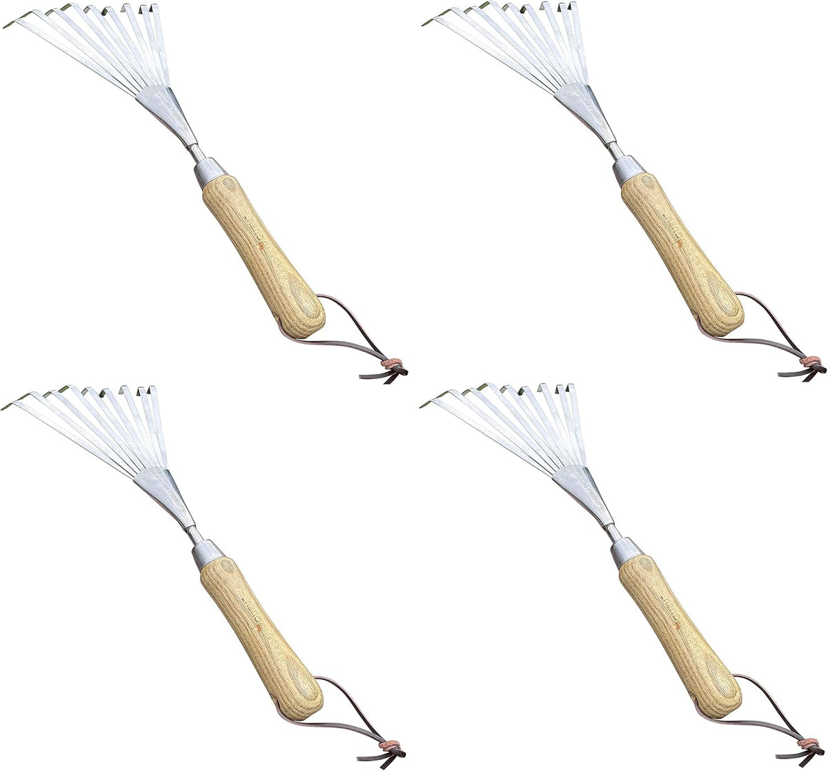 Eco Hand Rake Soil Tiller- 100% Recycled Stainless Steel - Rust Resistant - FSC Certified Wood Ergonomic Handle - Great for Gardening, Cultivating, Loosening Soil & Spreading Mulch