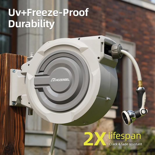 Retractable Garden Hose Reel 1/2" x 110ft