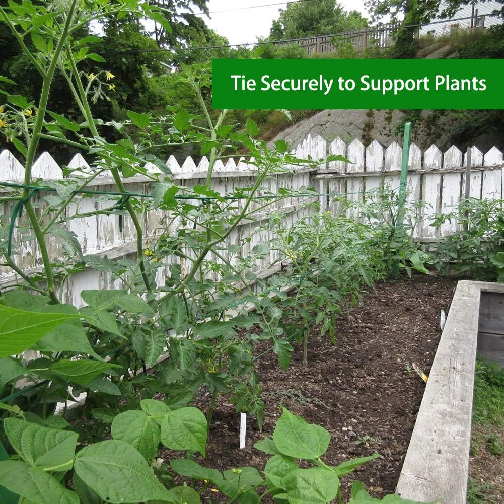 Plant Ties, 164 Feet 8mm Green Garden Twine for Tomato
