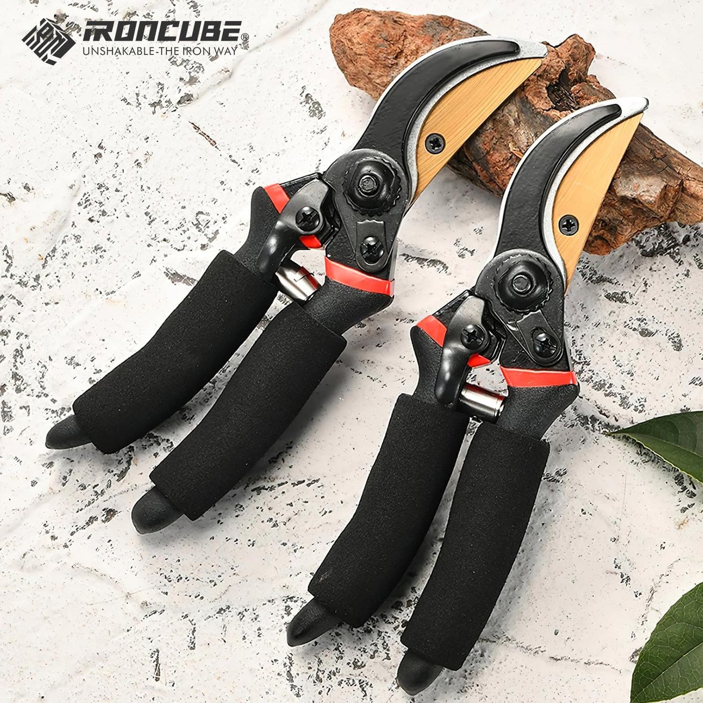 8" Professional Bypass Pruning Shears, SK-5 Titanium Coated Blade Garden Clippers – Sharp Hand Pruners for 3/4" Branches, Ergonomic Non-Slip Handle for Gardening, Trimming, Yard Work
