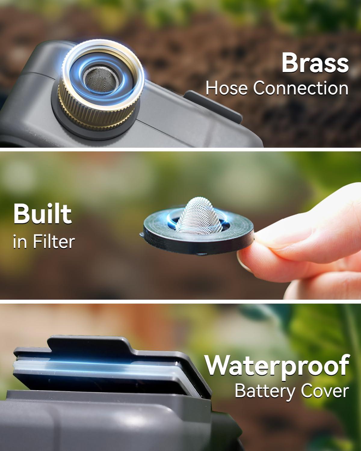 Sprinkler Timer - Cycle & Soak Hose Timer for Garden Hose with Automatic Watering/Manual Watering/Rain Delay, Programmable for Irrigation System, Lawn, Yard, Outdoor