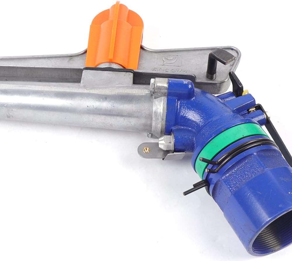 1 inch Irrigation Sprinklers Lawn Sprinkler, Agriculture Irrigation Spray Gun Sprinkler Large Area Sprinkler 360° Adjustable Watering, Impact Spray for Farms Orchards Tea Gardens Forestry