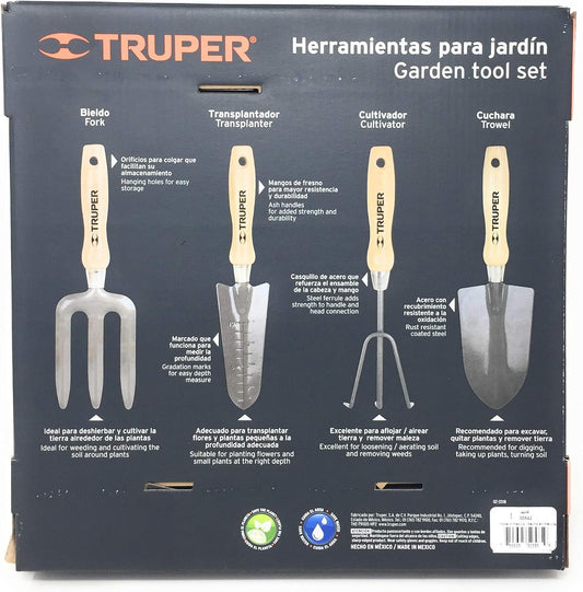 30642 6-Inch Garden Tool Kit with Hoe, Cultivator, Transplanted, Trowel