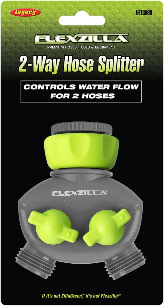 2-Way Hose Splitter, ZillaGreen/Gray - HFZGA60
