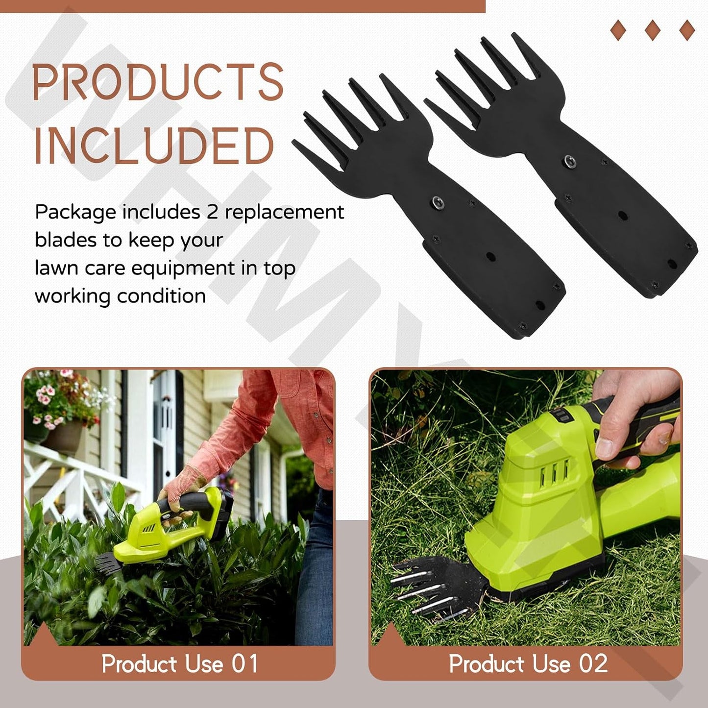 2 Pack 302348001 Hedge Trimmer Blade Assembly for Homelite Ryobi