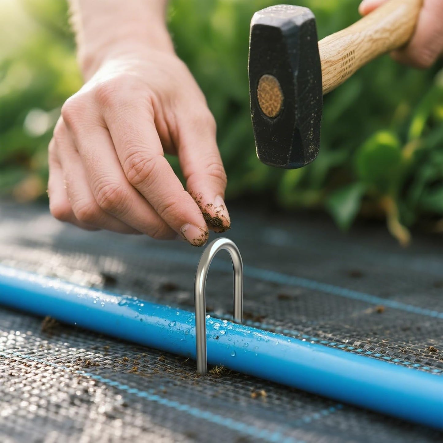 12 Inch 25 Pack Heavy Duty U Shaped Garden Stakes