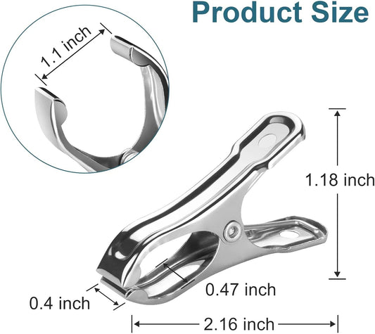 40 PCS Garden Clips, Heavy Duty Stainless Steel Greenhouse Clamps, Greenhouse Clips for Netting, Have a Strong Grip to Hold Down The Shade Cloth or Plant Cover on Garden Hoops or Greenhouse Hoops