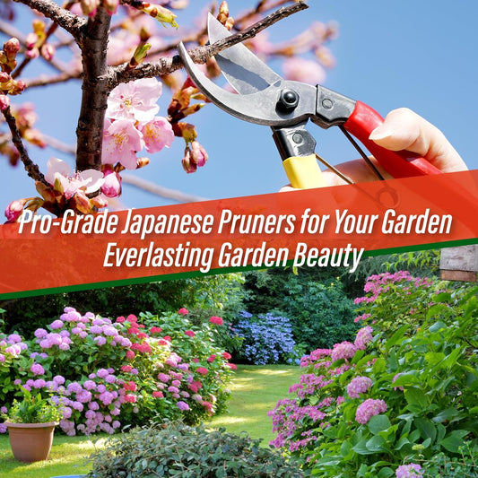 Bypass Pruning Shears 8" - Japanese Hand Pruners Garden Scissors