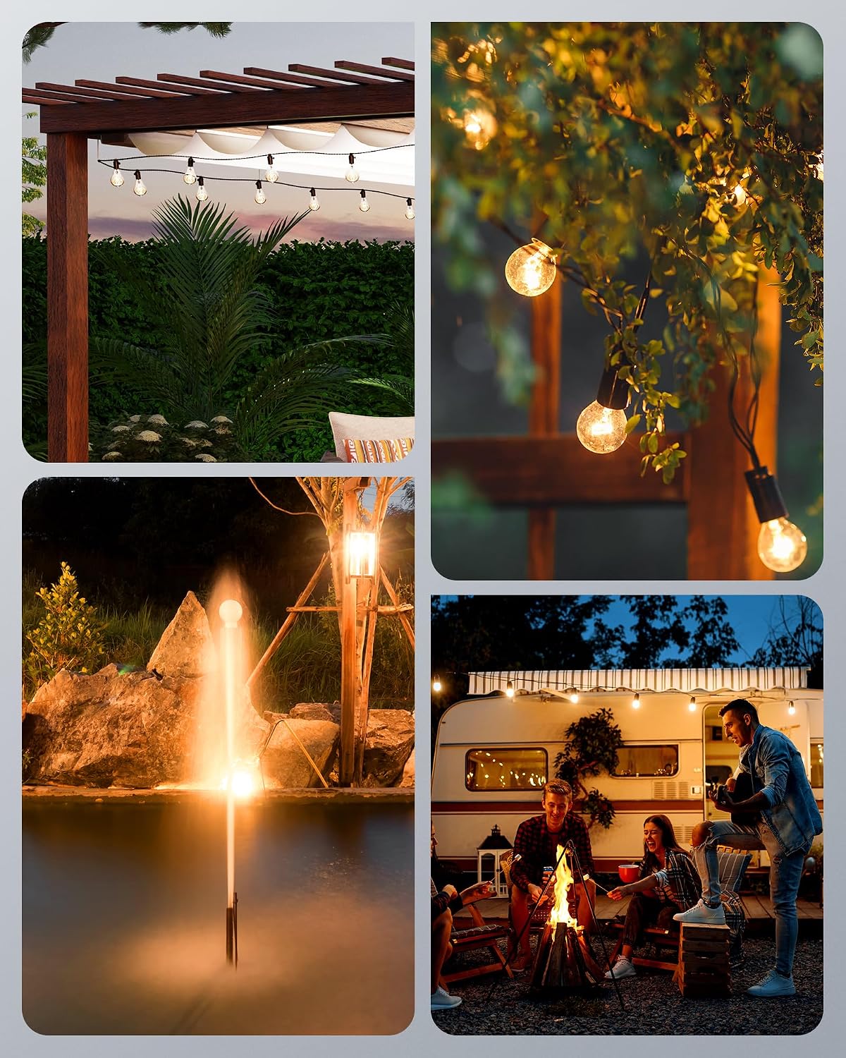 Outdoor Light Timer, Outdoor Timer Outlet,100FT Remote Control