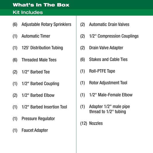 32ETI DIY Install In-Ground Automatic Sprinkler Kit