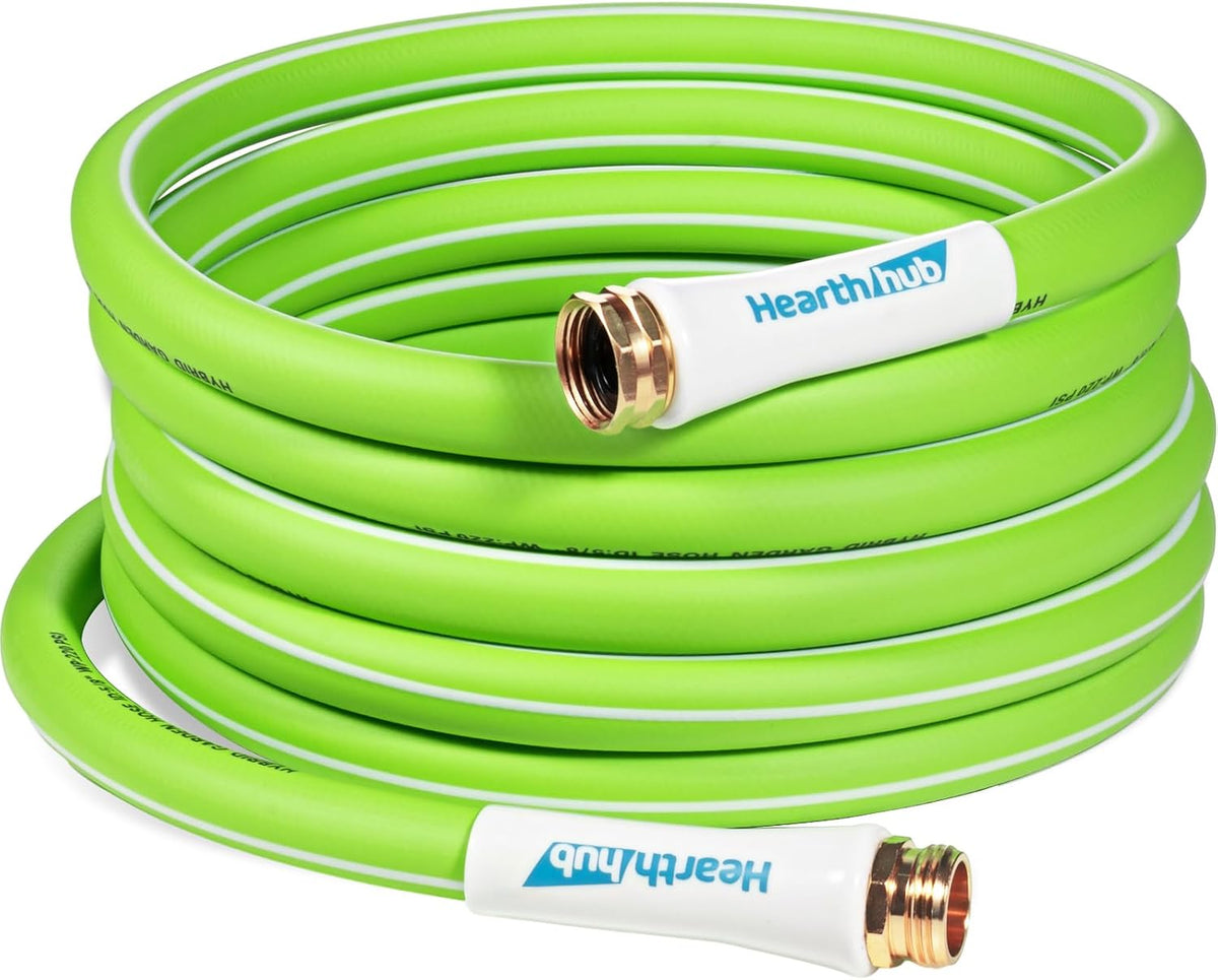 Short Garden Leader Hose - 5/8 Inch Lightweight All-Weather Water Hose - Durable And Flexible, Leakproof Connections, Kink Resistant - Rubber Garden Hose With 3/4" Fittings (1 FT)