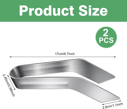 2 Pcs Seedling Transplant Tongs- 6.7 Inch Stainless Steel Gardening Plants Transplant Tongs- Seedling Remove Transplant Pliers for Reducing Root Damage