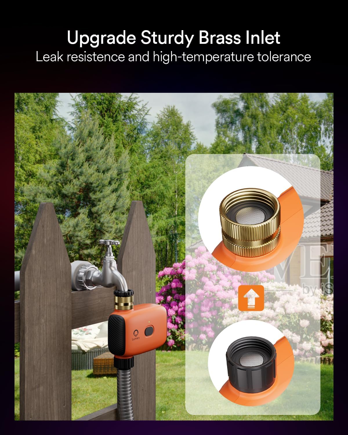 WiFi Water Timer for Garden Hose, Battery Sprinkler Timer for Watering Brass Inlet Outdoor, Rain Delay/Remote/Manual/Automatic Drip Irrigation System Programmable Faucet, Compatible with Alexa