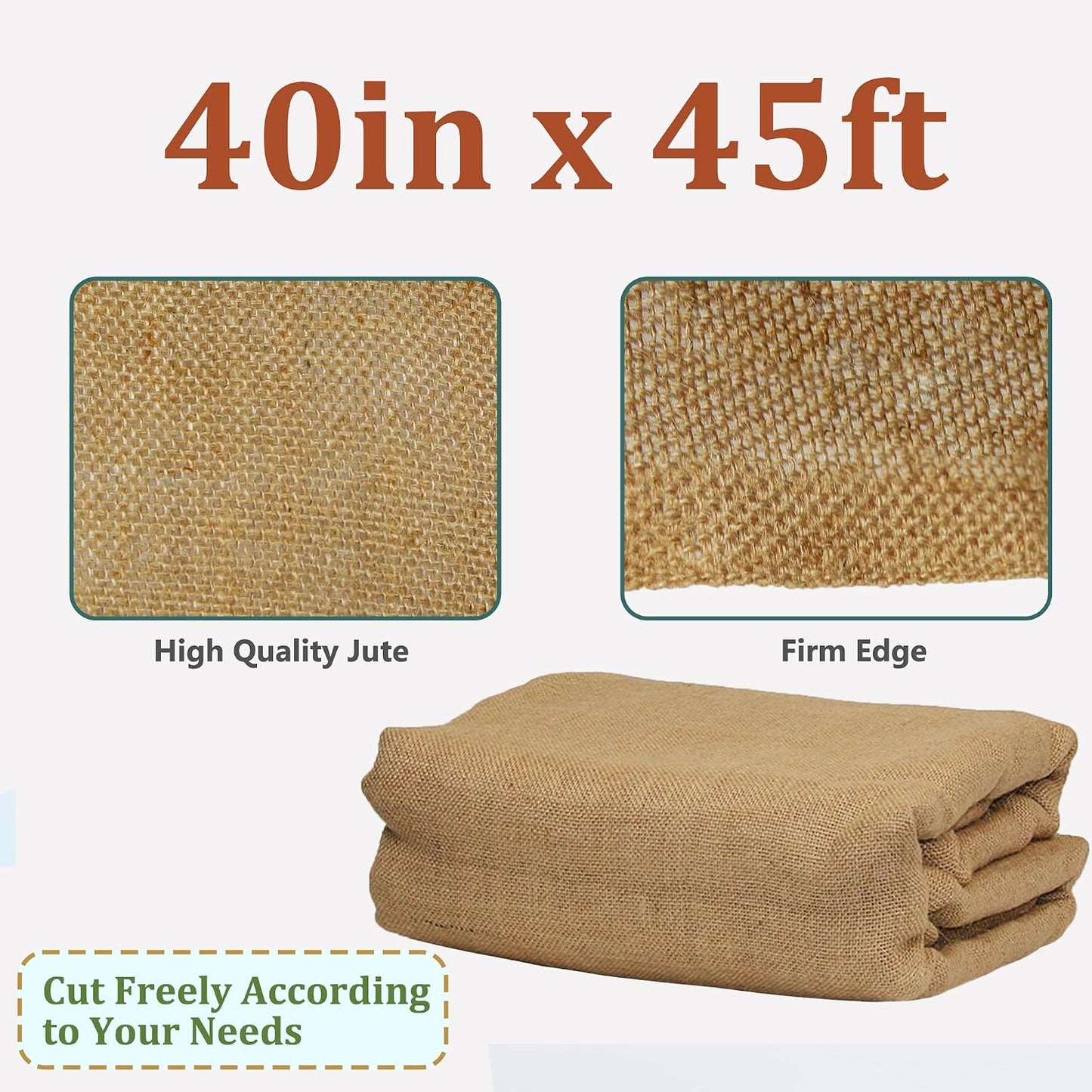 40"x30' Burlap Fabric Frost Cloth Plant Covers Freeze Protection