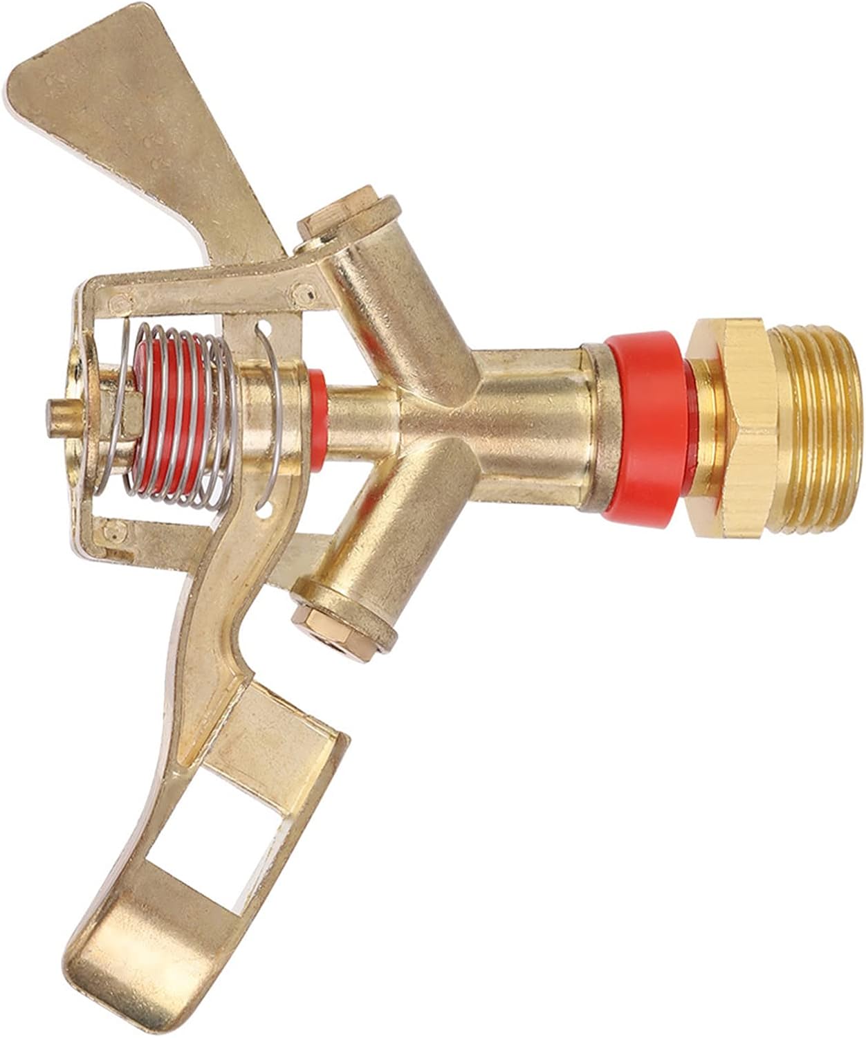 2Pcs Impact Sprinkler Head, 25mm Zinc Alloy Irrigation Garden Rocker Arm Sprinklers Nozzle Heads Male Thread Watering Sprinkler for Yard and Grass Irrigation