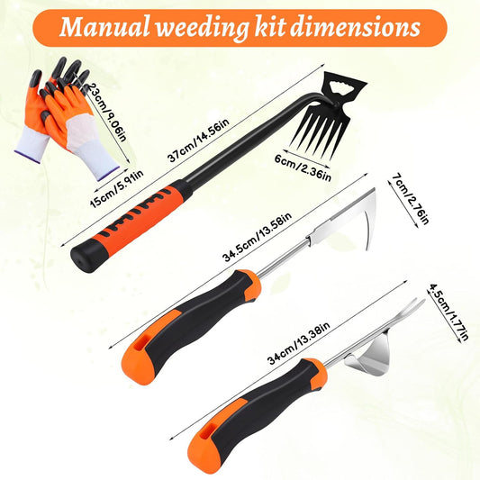 Weed Puller Tool, Portable Stainless Steel Weeder Puller Tool
