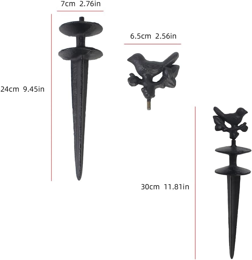 Garden Hose Guide Spike Heavy Duty Metal Hose Support Spike Decorative Garden Stakes Protector to Keeps Flower Beds Plant Yard Lawn