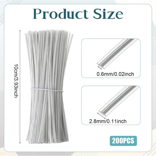 200 Pcs 4in Clear Twist Ties, Reusable Twist Cable Cord Wire Tie